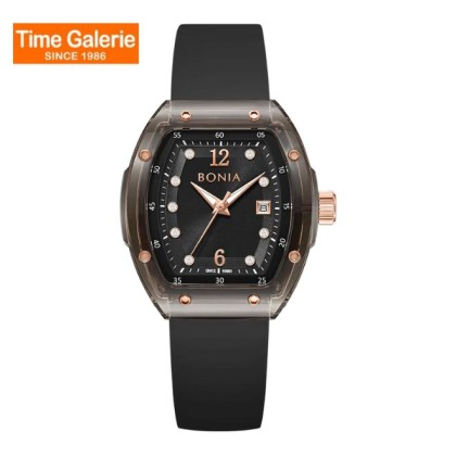 Bonia Contemporary BNB10881-2937 Black Silicone Women Watch Bonia Contemporary BNB10881-2937 Black Silicone Women Watch