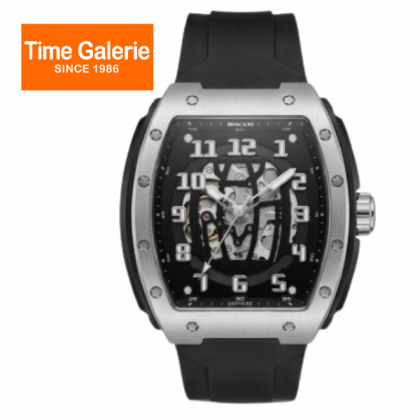[LIMITED EDITION WATCH BOX] ROSCANI ROSW469L03 AUTOMATIC MOVEMENT BLACK RUBBER STRAP ANALOG MEN WATCH