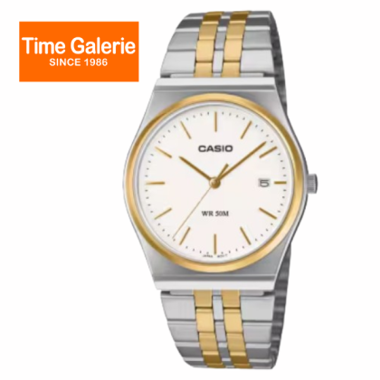 Casio General MTP-B145SG-7AV White Dial Date Display Stainless Steel Strap Analog Men Watch Casio General MTP-B145SG-7AV White Dial Date Display Stainless Steel Strap Analog Men Watch