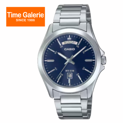 Casio General MTP-1370D-2A2V Dark Blue Dial Stainless Steel Band Analog Men Watch Casio General MTP-1370D-2A2V Dark Blue Dial Stainless Steel Band Analog Men Watch
