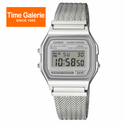 Casio Vintage A158WEM-7 Digital Stainless Steel Mesh Band Unisex Watch Casio Vintage A158WEM-7 Digital Stainless Steel Mesh Band Unisex Watch