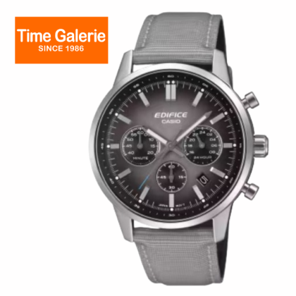 Casio Edifice EFR-575C-8A Standard Chronograph Grey Cloth Band Men Watch