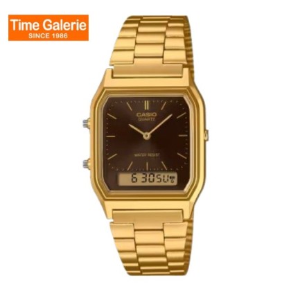 Casio Vintage AQ-230GA-5AMQY Gold Stainless Steel Unisex Watch Casio Vintage AQ-230GA-5AMQY Gold Stainless Steel Unisex Watch