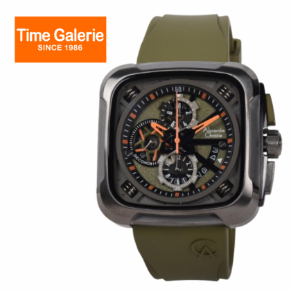 Alexandre Christie ALCW6577MCRIGBAGN Chronograph Green Rubber Strap Men Watch Alexandre Christie ALCW6577MCRIGBAGN Chronograph Green Rubber Strap Men Watch