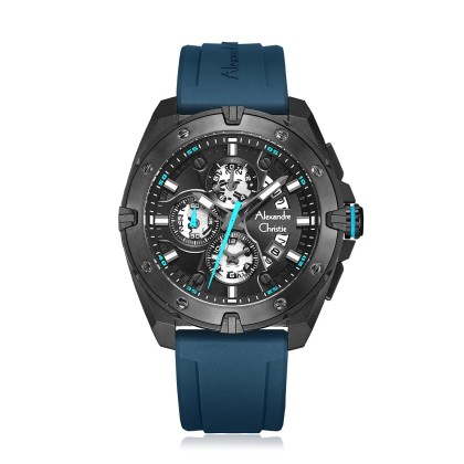 Alexandre Christie ALCW6693MCREPBABU Chronograph Blue Silicone Analog Men Watch Alexandre Christie ALCW6693MCREPBABU Chronograph Blue Silicone Analog Men Watch