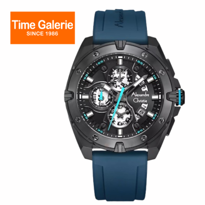 Alexandre Christie ALCW6693MCREPBABU Chronograph Blue Silicone Analog Men Watch Alexandre Christie ALCW6693MCREPBABU Chronograph Blue Silicone Analog Men Watch
