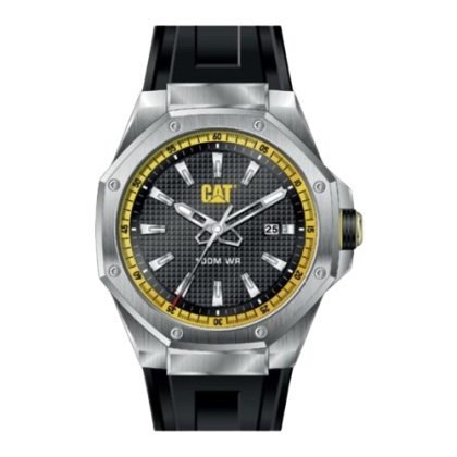 CAT Hexline AW.141.21.127 Black Dial Silicone Strap Men Watch CAT Hexline AW.141.21.127 Black Dial Silicone Strap Men Watch