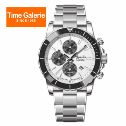 Alexandre Christie ALCW6141XXVMSSSLBA White Dial Stainless Steel Band Analog Men Watch Alexandre Christie ALCW6141XXVMSSSLBA White Dial Stainless Steel Band Analog Men Watch