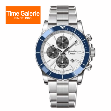 Alexandre Christie ALCW6141XXVMSSSLBU White Dial Stainless Steel Band Analog Men Watch Alexandre Christie ALCW6141XXVMSSSLBU White Dial Stainless Steel Band Analog Men Watch