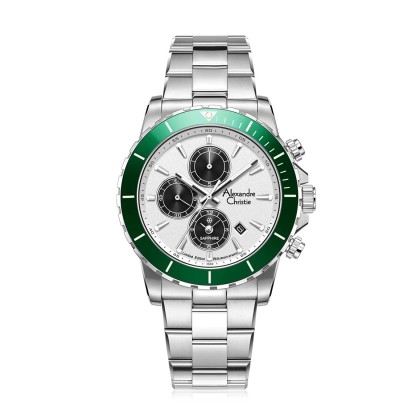 Alexandre Christie ALCW6141XXVMSSSLGN White Dial Stainless Steel Analog Men Watch Alexandre Christie ALCW6141XXVMSSSLGN White Dial Stainless Steel Analog Men Watch