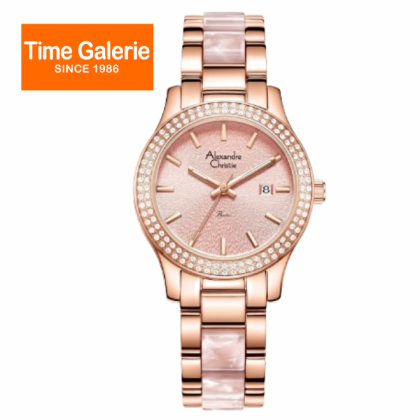 Alexandre Christie ALCW2463LDBRGPN1 Rose Gold Pink Band Analog Women Watch Alexandre Christie ALCW2463LDBRGPN1 Rose Gold Pink Band Analog Women Watch
