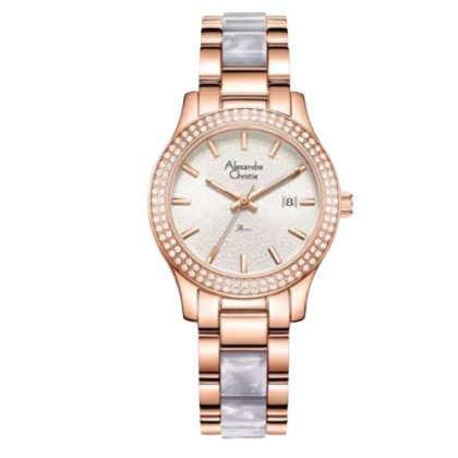 Alexandre Christie ALCW2463LDBRGLB1 Rose Gold Blue Band Analog Women Watch Alexandre Christie ALCW2463LDBRGLB1 Rose Gold Blue Band Analog Women Watch