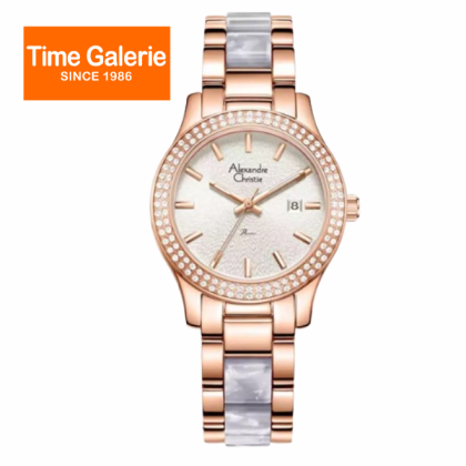 Alexandre Christie ALCW2463LDBRGLB1 Rose Gold Blue Band Analog Women Watch Alexandre Christie ALCW2463LDBRGLB1 Rose Gold Blue Band Analog Women Watch