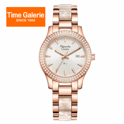 Alexandre Christie ALCW2463LDBRGSL1 Rose Gold Silver Band Analog Women Watch Alexandre Christie ALCW2463LDBRGSL1 Rose Gold Silver Band Analog Women Watch