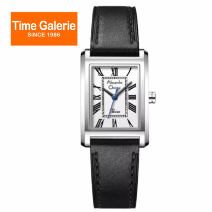 Alexandre Christie ALCW2B98LHLSSSL White Dial Silver Case Black Leather Strap Analog Women Watch Alexandre Christie ALCW2B98LHLSSSL White Dial Silver Case Black Leather Strap Analog Women Watch