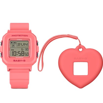 Casio Baby-G + PLUS Series BGD-10KH-4DR Pink Resin Band Digital Women Sports Watch