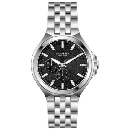U.S Master Polo Club USM-EI03-SL-BK Black Dial Stainless Steel Men Watch U.S Master Polo Club USM-EI03-SL-BK Black Dial Stainless Steel Men Watch