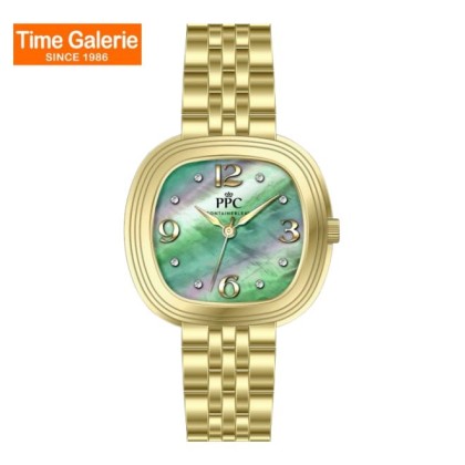 Paris Polo Club PPC-EI08-GD-GN Elegant Mother of Pearl Green Dial Women Watch Paris Polo Club PPC-EI08-GD-GN Elegant Mother of Pearl Green Dial Women Watch