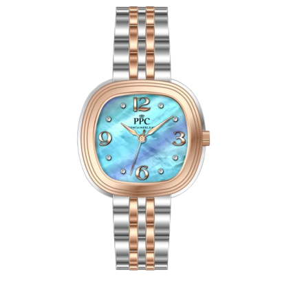 Paris Polo Club PPC-EI08-SR-LB Elegant Mother of Pearl Light Blue Dial Women Watch Paris Polo Club PPC-EI08-SR-LB Elegant Mother of Pearl Light Blue Dial Women Watch