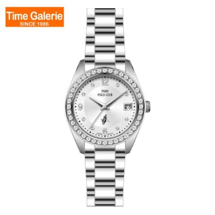 Paris Polo Club PPC-DC26-SL-WE Silver Stainless Steel Women Watch