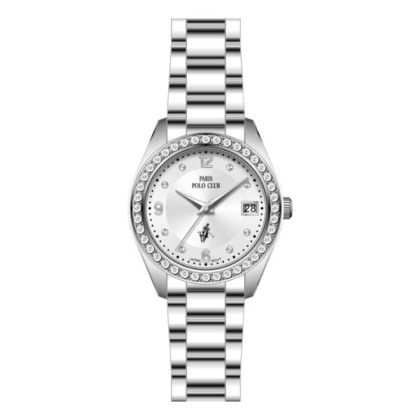 Paris Polo Club PPC-DC26-SL-WE Silver Stainless Steel Women Watch