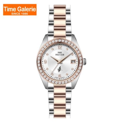 Paris Polo Club PPC-DC26-SR-WE Two Tone Stainless Steel Women Watch