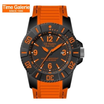 U.S Master Polo Club USM-DK07-BK-BK-RD Black Dial Silicone Strap Men Watch U.S Master Polo Club USM-DK07-BK-BK-RD Black Dial Silicone Strap Men Watch
