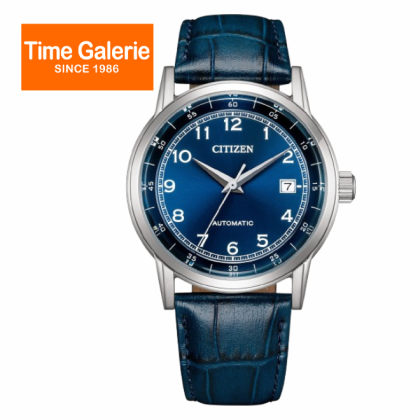 Citizen Automatic NJ0210-13L Date Display Blue Dial Leather Strap Analog Men Watch Citizen Automatic NJ0210-13L Date Display Blue Dial Leather Strap Analog Men Watch