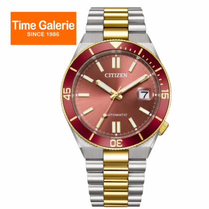 Citizen NJ0234-58X Automatic Date Display 40mm Red Dial Silver-Gold Two-tone Stainless Steel Strap Analog Men Watch Citizen NJ0234-58X Automatic Date Display 40mm Red Dial Silver-Gold Two-tone Stainless Steel Strap Analog Men Watch