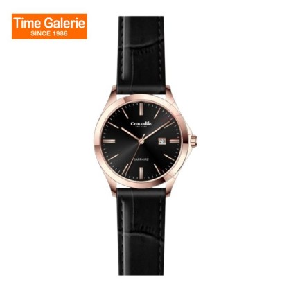 Crocodile CRDW5895.328 Black Dial Leather Strap Women Watch Crocodile CRDW5895.328 Black Dial Leather Strap Women Watch