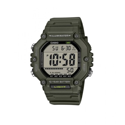 Casio General AE-1600HX-3AV Digital Green Resin Band Men Watch Casio General AE-1600HX-3AV Digital Green Resin Band Men Watch