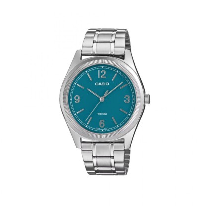 Casio MTP-B210D-2A1V Blue-Green Dial Stainless Steel Men Watch Casio MTP-B210D-2A1V Blue-Green Dial Stainless Steel Men Watch