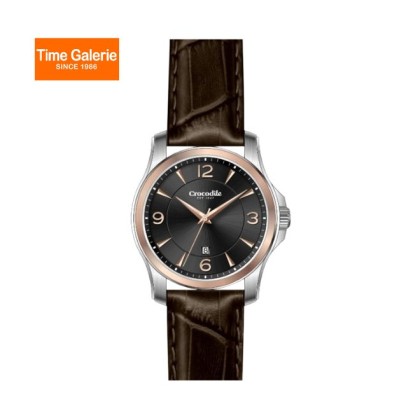 Crocodile CRDW5904.328 Black Dial Leather Strap Women Watch