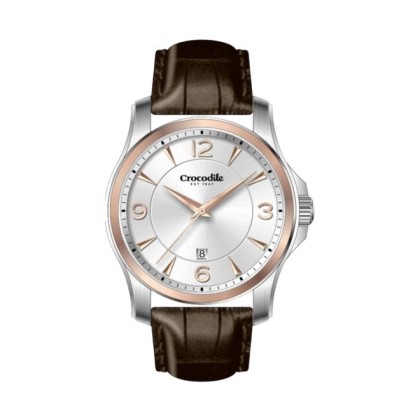 Crocodile CRDW5904.118 Silver Dial Leather Strap Men Watch Crocodile CRDW5904.118 Silver Dial Leather Strap Men Watch