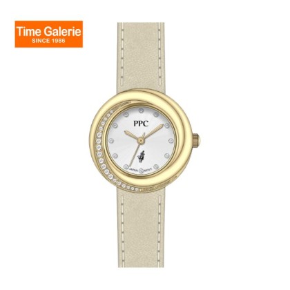 Paris Polo Club PPC-FA12-GD-WE Curved Crystal-set Bezel Women Watch Paris Polo Club PPC-FA12-GD-WE Curved Crystal-set Bezel Women Watch