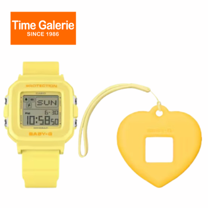 CASIO BABY-G BGD-10KH-9 + HEART-SHAPED HOLDER YELLOW RESIN BAND DIGITAL WOMEN WATCH CASIO BABY-G BGD-10KH-9 + HEART-SHAPED HOLDER YELLOW RESIN BAND DIGITAL WOMEN WATCH