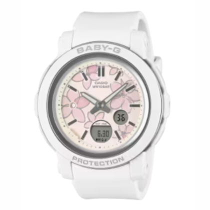 CASIO BABY-G BGA-290FL-7A WHITE RESIN BAND ANALOG-DIGITAL WOMEN WATCH CASIO BABY-G BGA-290FL-7A WHITE RESIN BAND ANALOG-DIGITAL WOMEN WATCH
