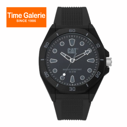CAT JA-110-21-111 Octa Shield Black Silicone Strap Analog Men Watch CAT JA-110-21-111 Octa Shield Black Silicone Strap Analog Men Watch