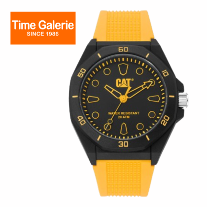 CAT JA-110-27-117 Octa Shield Yellow Silicone Strap Analog Men Watch CAT JA-110-27-117 Octa Shield Yellow Silicone Strap Analog Men Watch