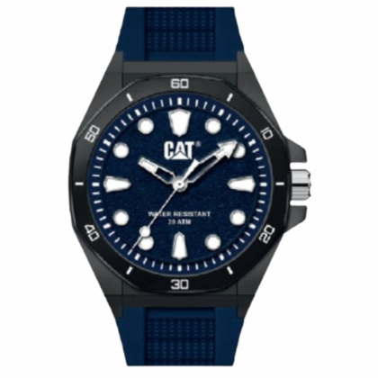CAT JA-110-26-612 Octa Shield Blue Silicone Strap Analog Men Watch CAT JA-110-26-612 Octa Shield Blue Silicone Strap Analog Men Watch