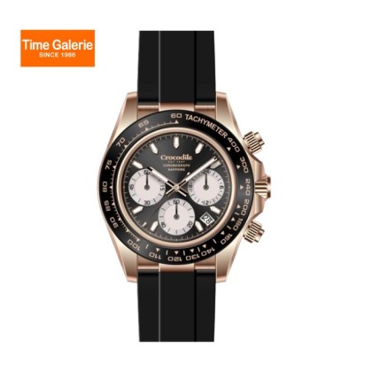 Crocodile CRDW7405.128C Chronograph Black Silicone Strap Men Watch Crocodile CRDW7405.128C Chronograph Black Silicone Strap Men Watch