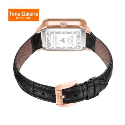Bonia Bee Elegance BNB10930-2533S Black Leather Strap Women Watch Bonia Bee Elegance BNB10930-2533S Black Leather Strap Women Watch