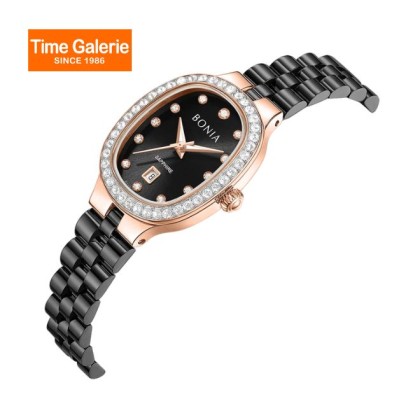Bonia Elegance BNB10936-2037S Black Dial Ceramic Women Watch Bonia Elegance BNB10936-2037S Black Dial Ceramic Women Watch