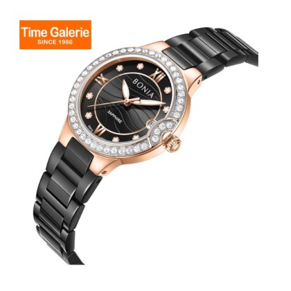 Bonia Elegance BNB10921-2033S Black Dial Stainless Steel Women Watch Bonia Elegance BNB10921-2033S Black Dial Stainless Steel Women Watch