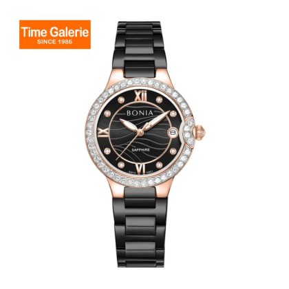 Bonia Elegance BNB10921-2033S Black Dial Stainless Steel Women Watch Bonia Elegance BNB10921-2033S Black Dial Stainless Steel Women Watch