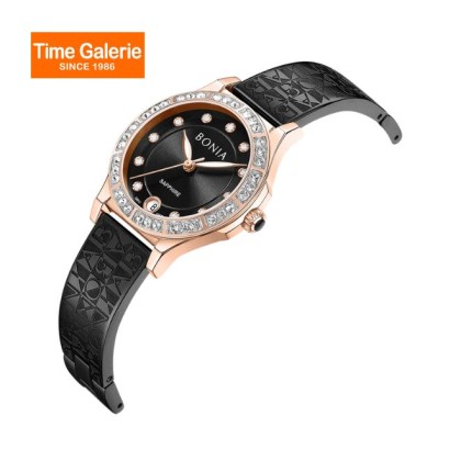 Bonia Elegance BNB10908-2037S Black Dial Stainless Steel Women Watch Bonia Elegance BNB10908-2037S Black Dial Stainless Steel Women Watch