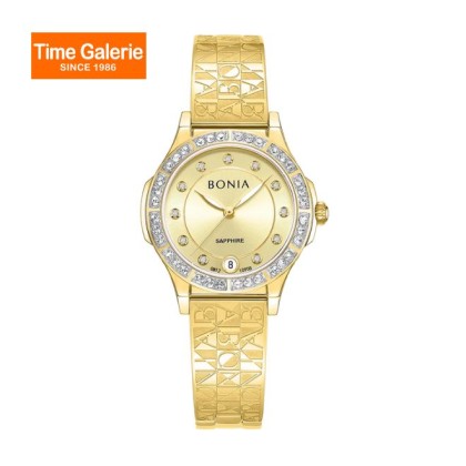 Bonia Elegance BNB10908-2227S Gold Dial Stainless Steel Women Watch Bonia Elegance BNB10908-2227S Gold Dial Stainless Steel Women Watch