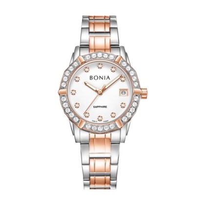 Bonia Elegance BNB10893-2615S Silver Rose Gold Stainless Steel Women Watch Bonia Elegance BNB10893-2615S Silver Rose Gold Stainless Steel Women Watch