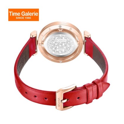 Bonia Elegance BNB10926-2517S Red Leather Strap Women Watch Bonia Elegance BNB10926-2517S Red Leather Strap Women Watch