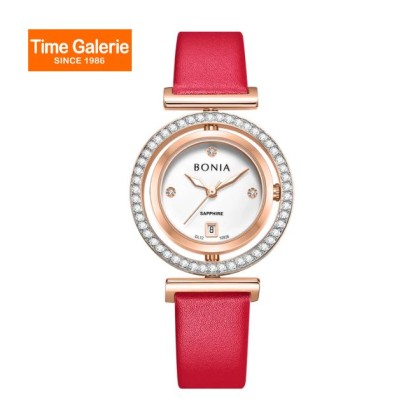 Bonia Elegance BNB10926-2517S Red Leather Strap Women Watch Bonia Elegance BNB10926-2517S Red Leather Strap Women Watch